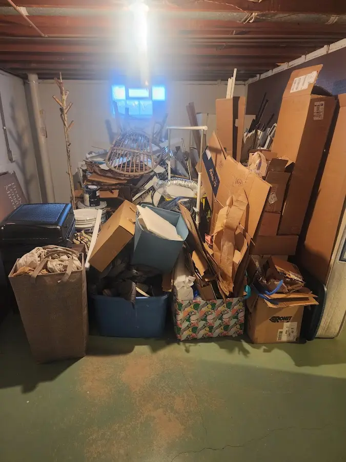 Roll-off dumpster container at job site for 2 Yard Dumpster Rental in Baldwin Park